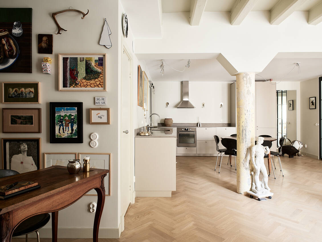 salon loft avec cuisine ouverte et bureau salon loft avec cuisine ouverte et bureau