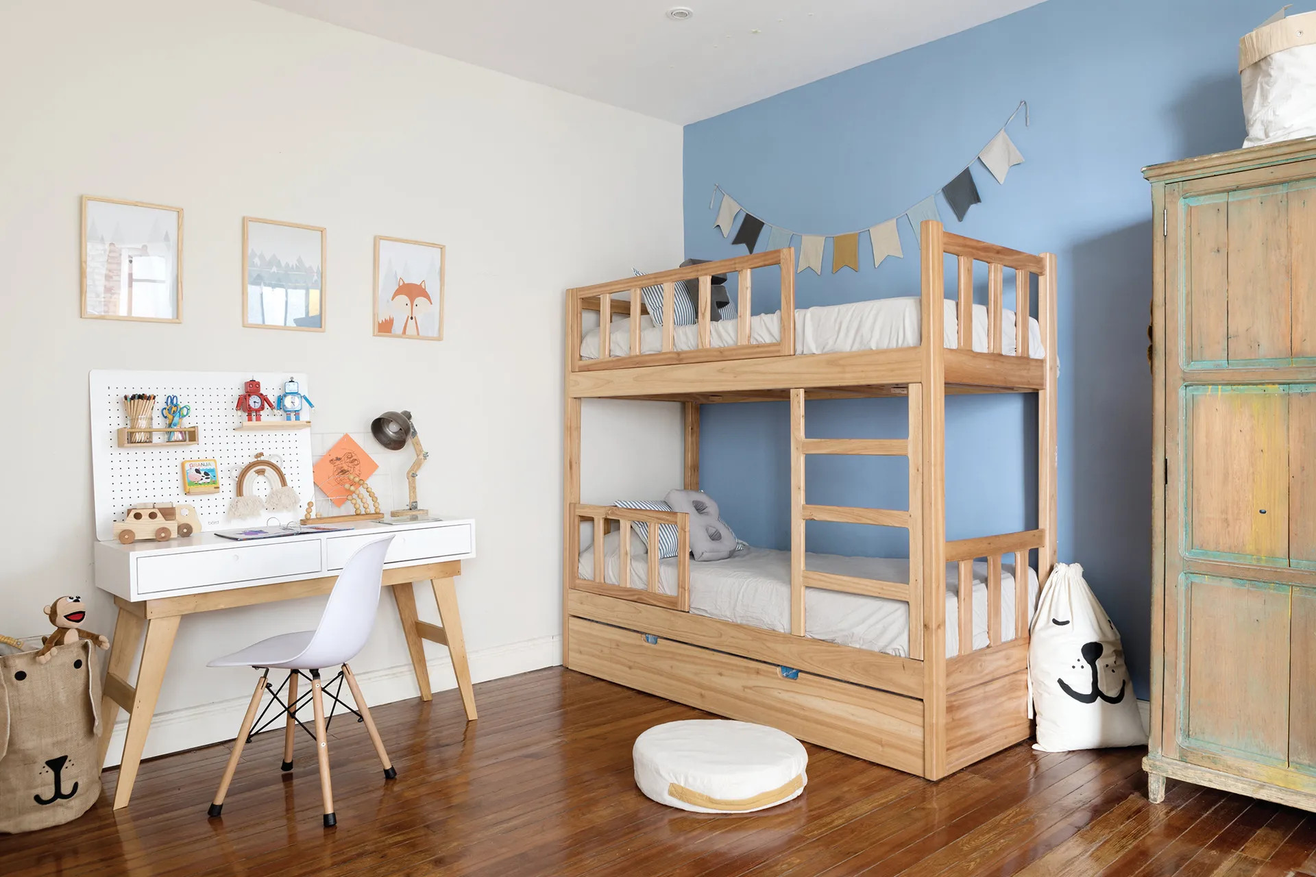 chambre d chambre d'enfant lit superposé