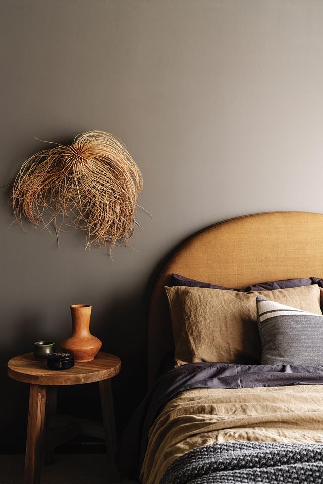 chambre grise décoration vintage