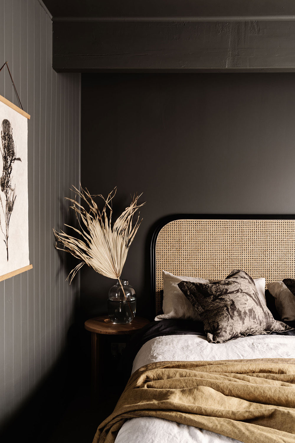 chambre tête de lit cannage