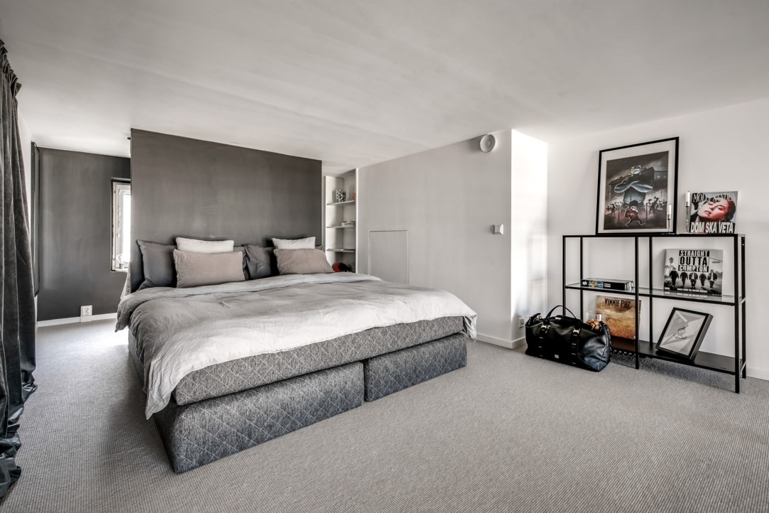 chambre duplex décoration design grise