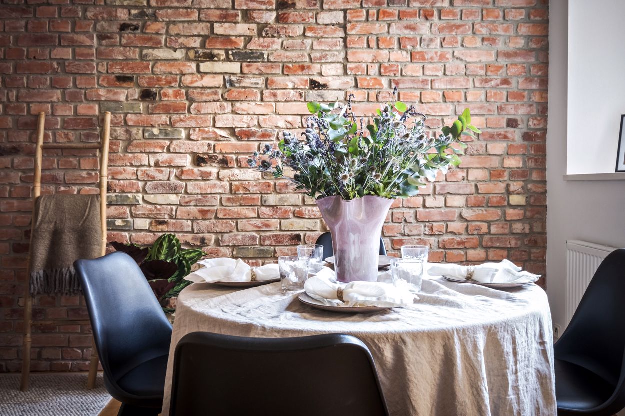 salle à manger mur de briques salle à manger mur de briques