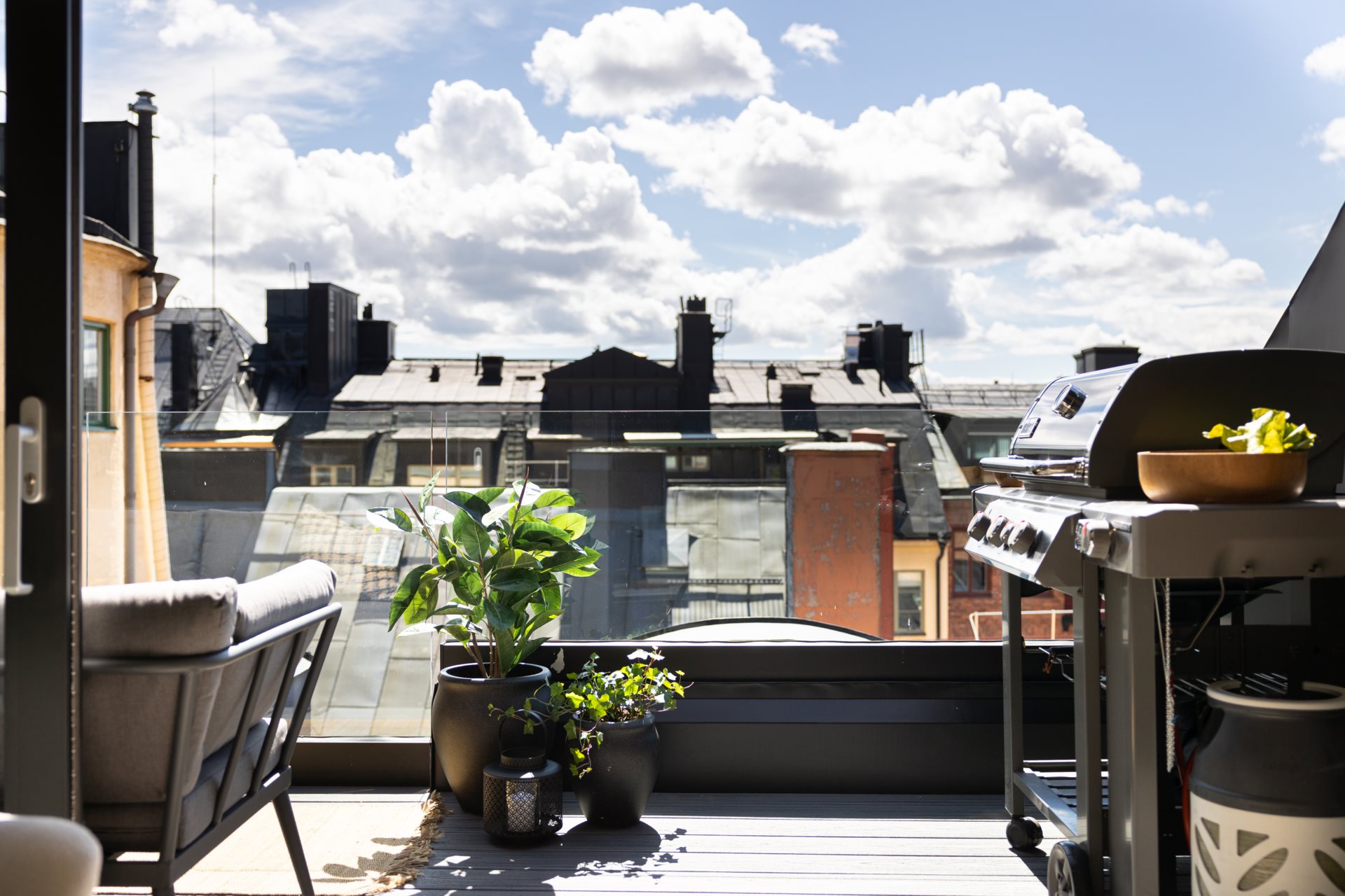terrasse vue sur les toits