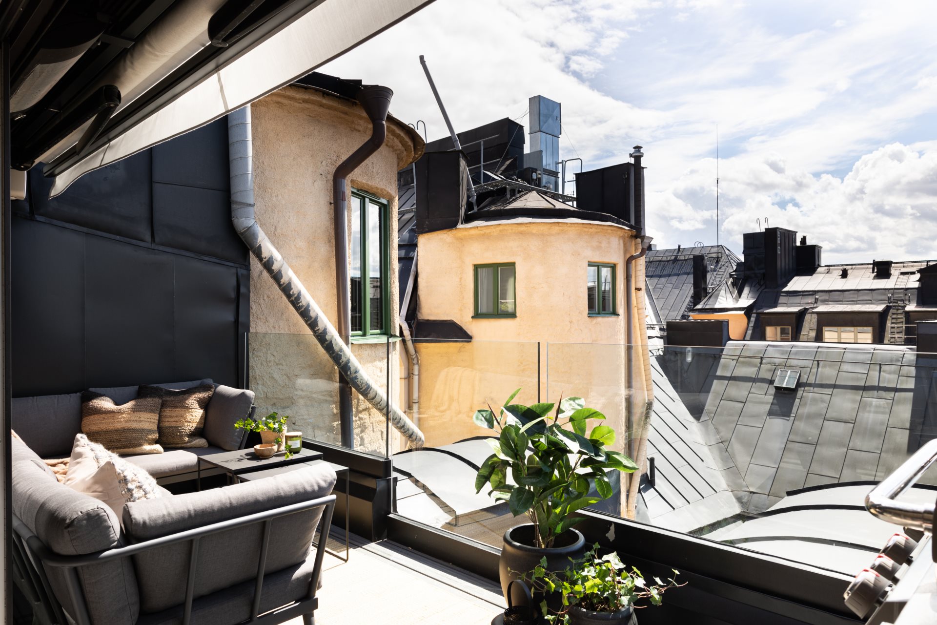 terrasse vue sur les toits