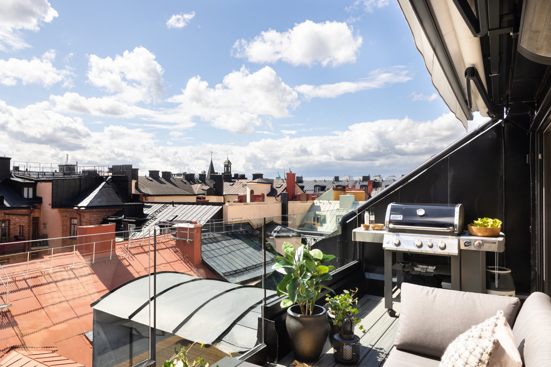 terrasse vue sur les toits