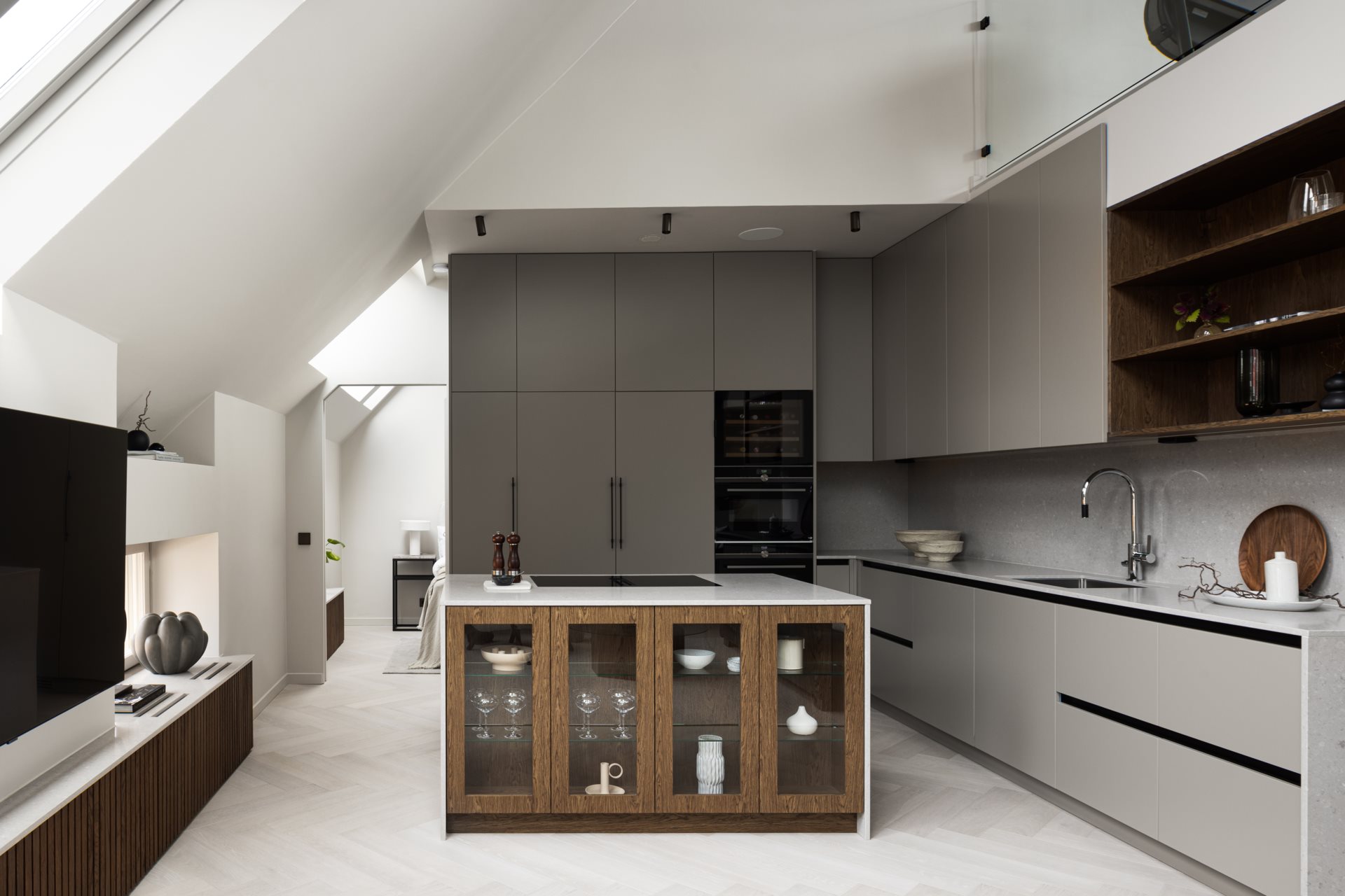 cuisine grise en angle