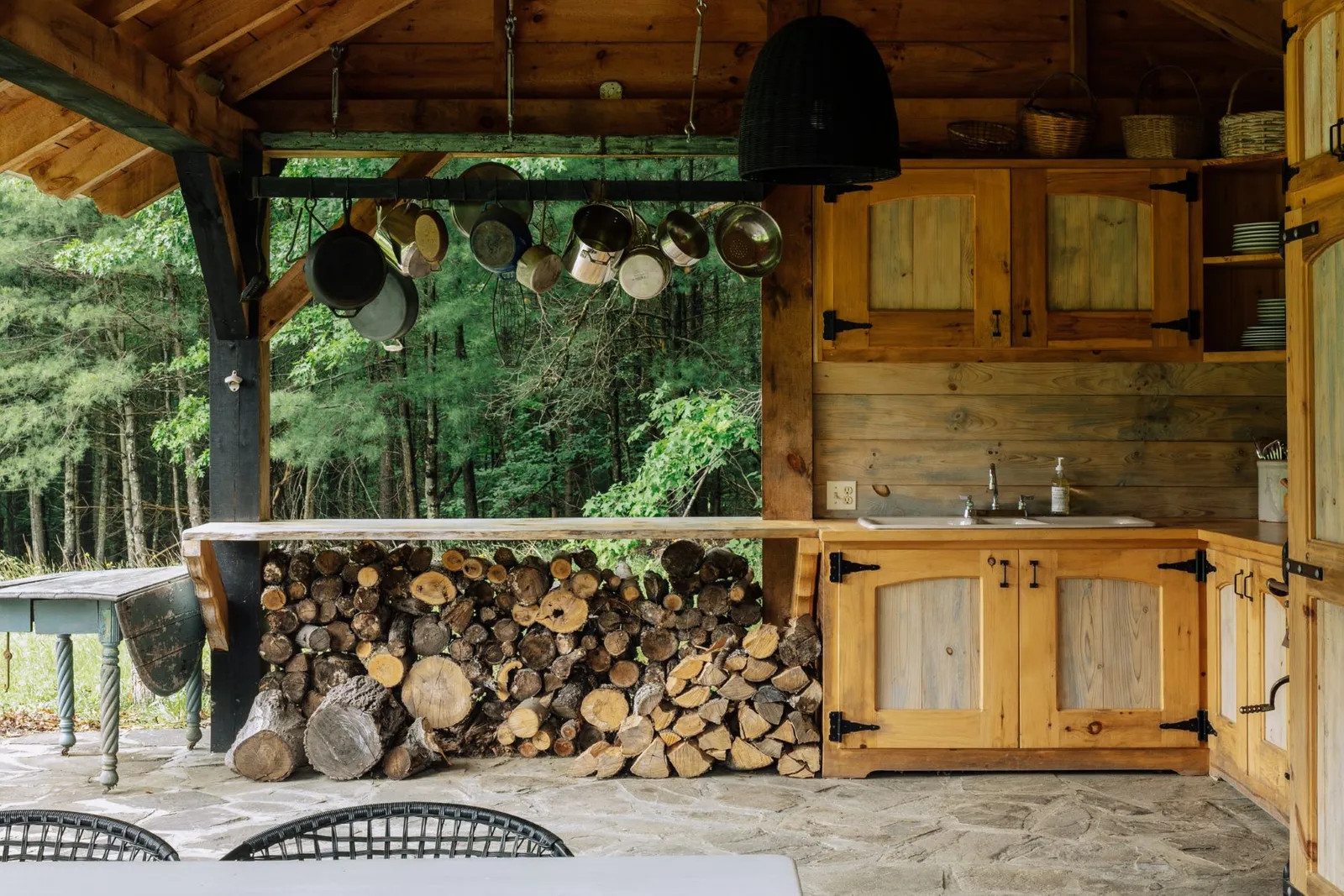 cuisine d cuisine d'été maison en bois