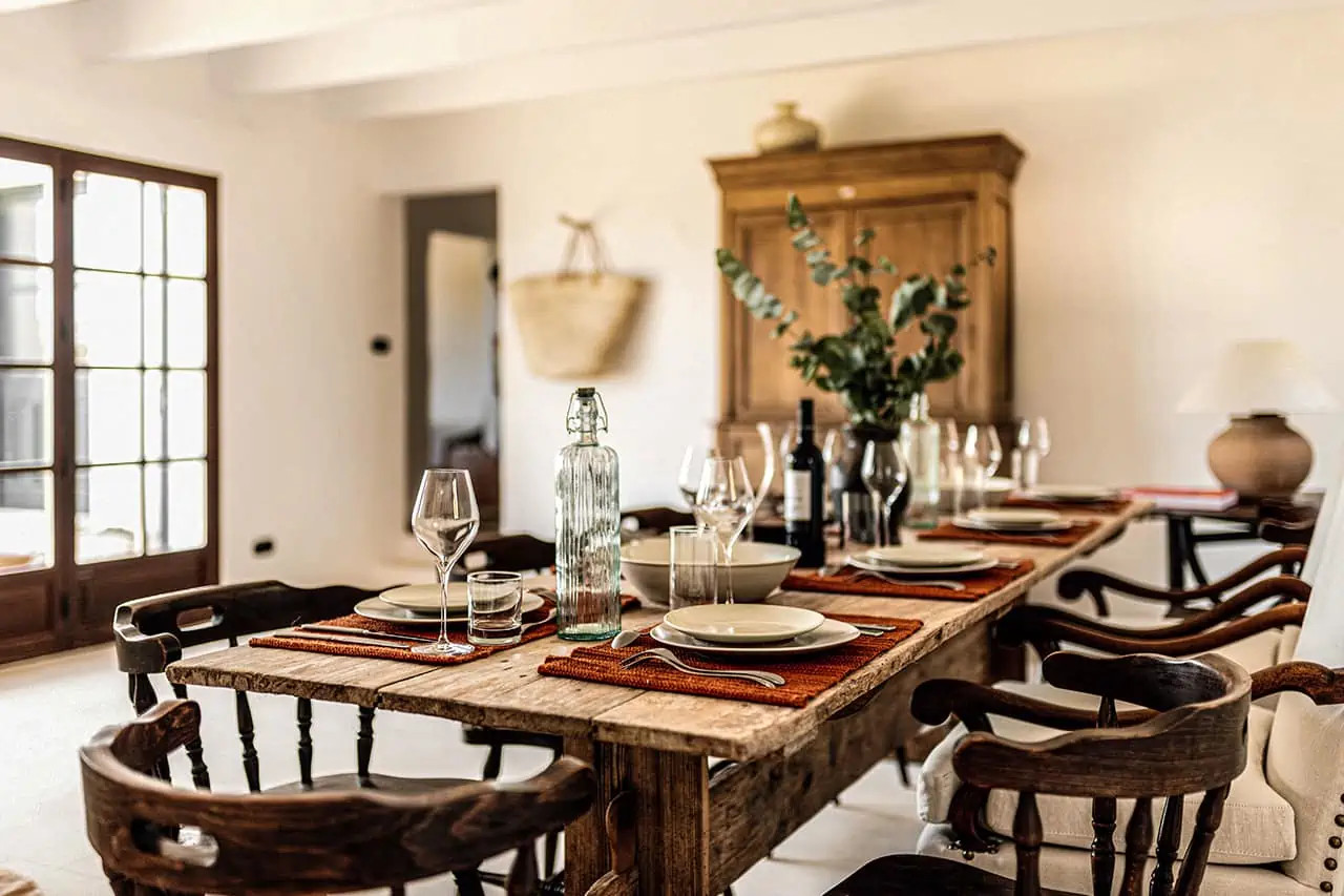 salle à manger décoration rustique chic
