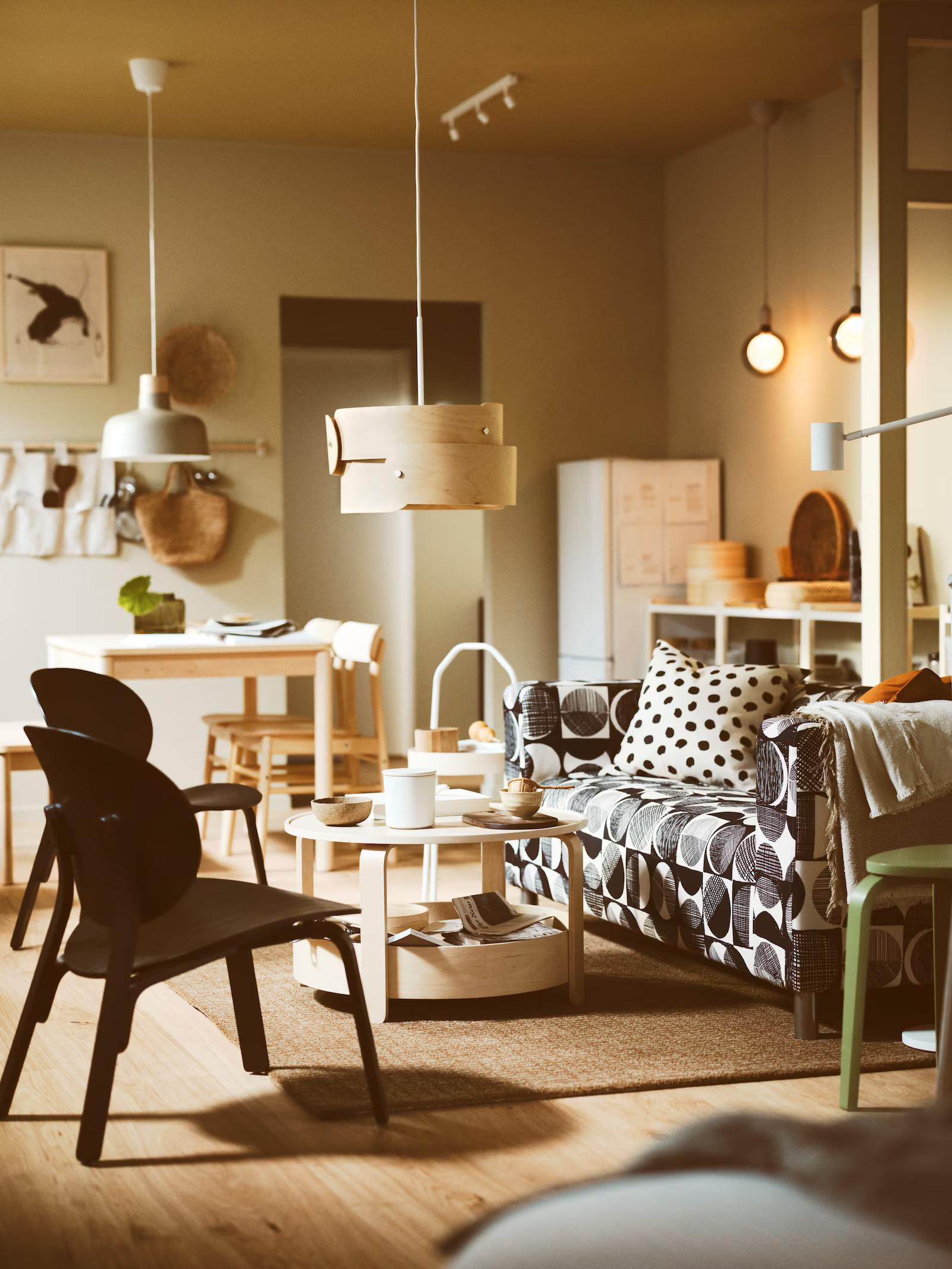 salon décoration naturelle IKEA