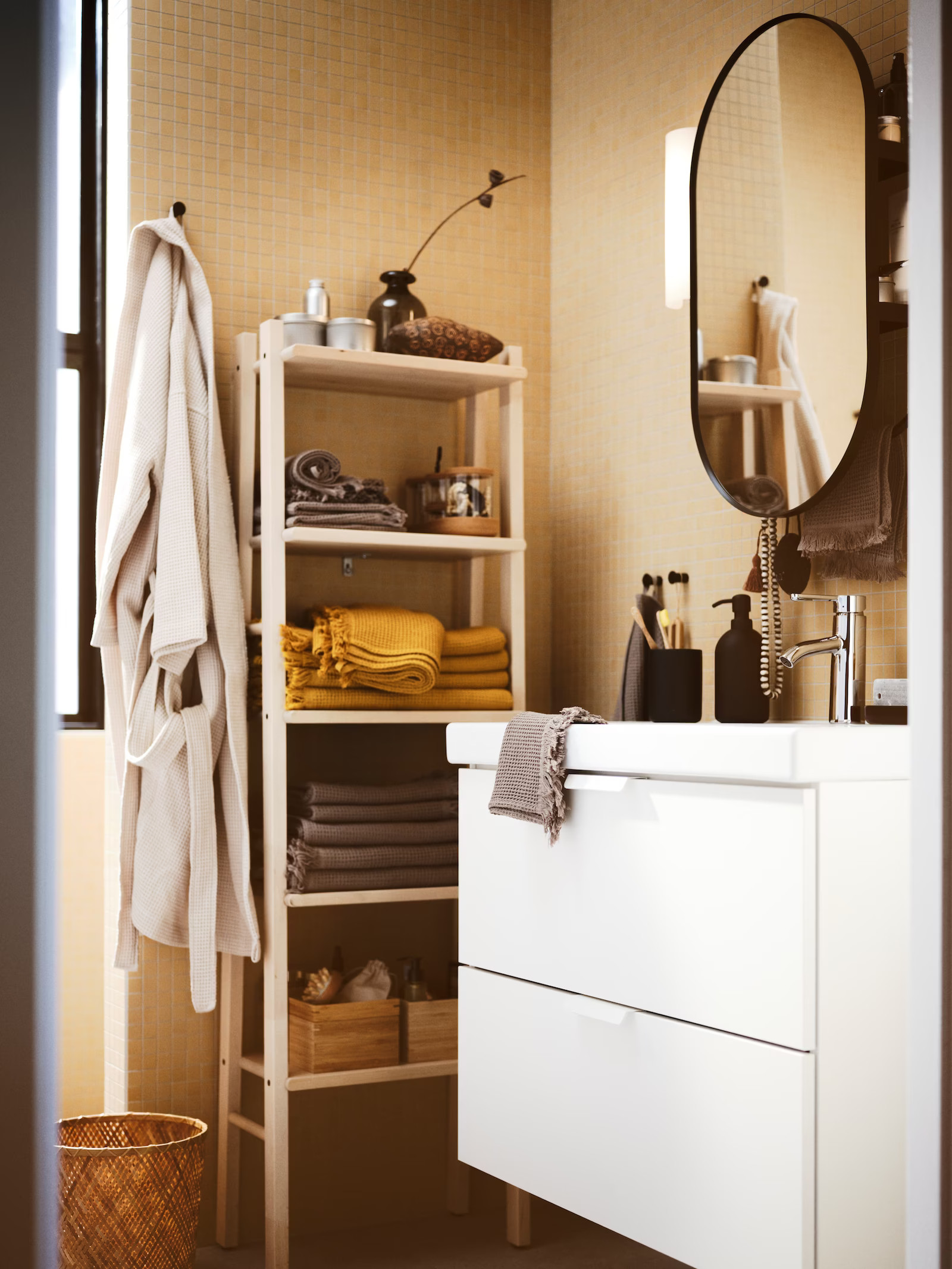salle de bain décoration naturelle IKEA