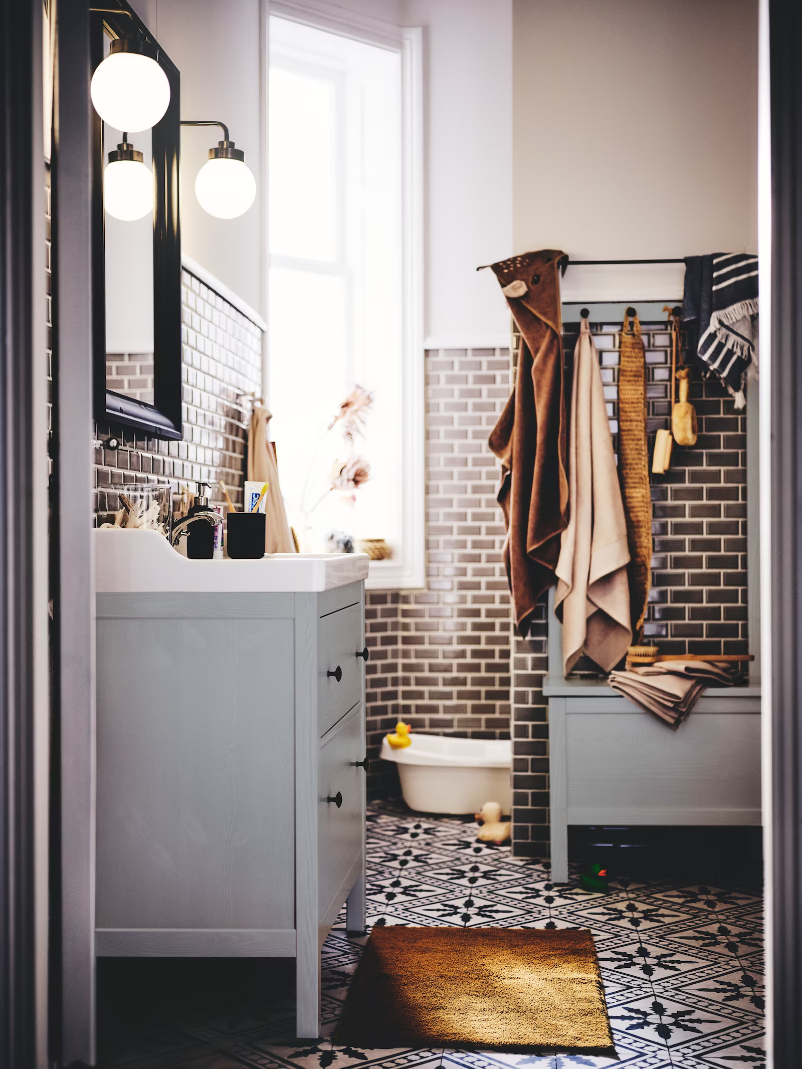 salle de bain vintage grise salle de bain vintage grise