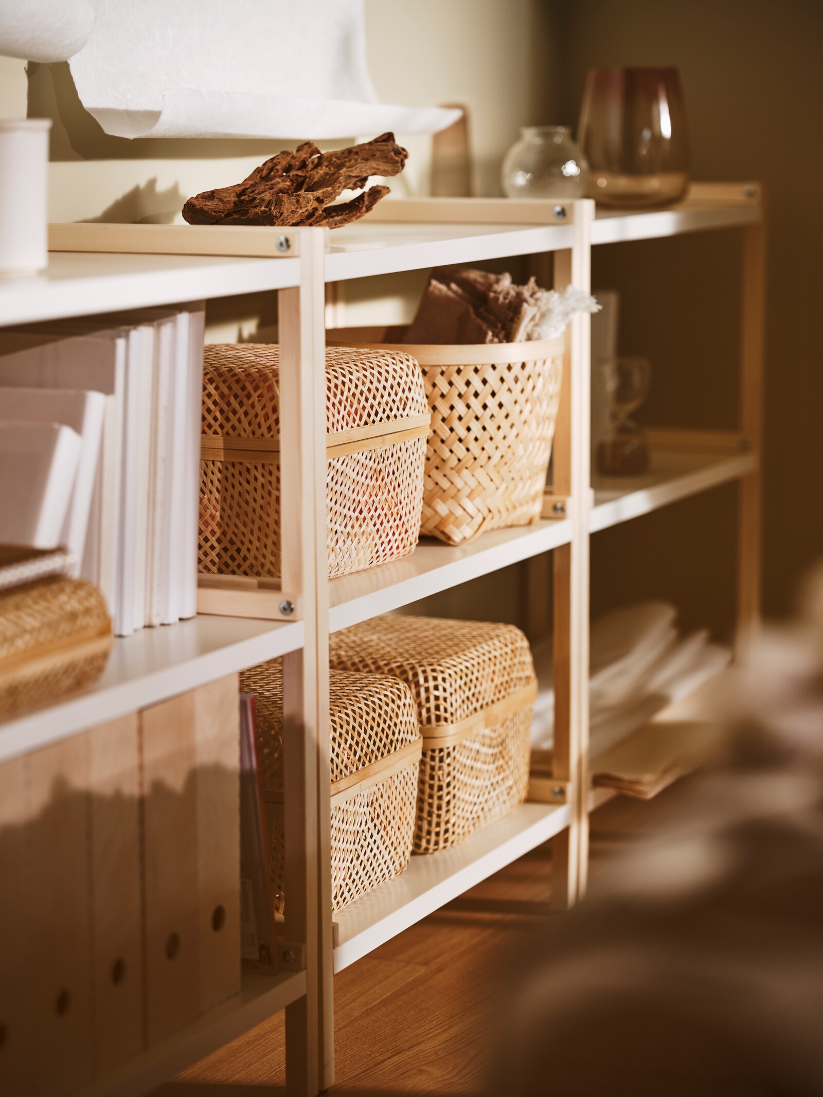paniers de rangement bambou