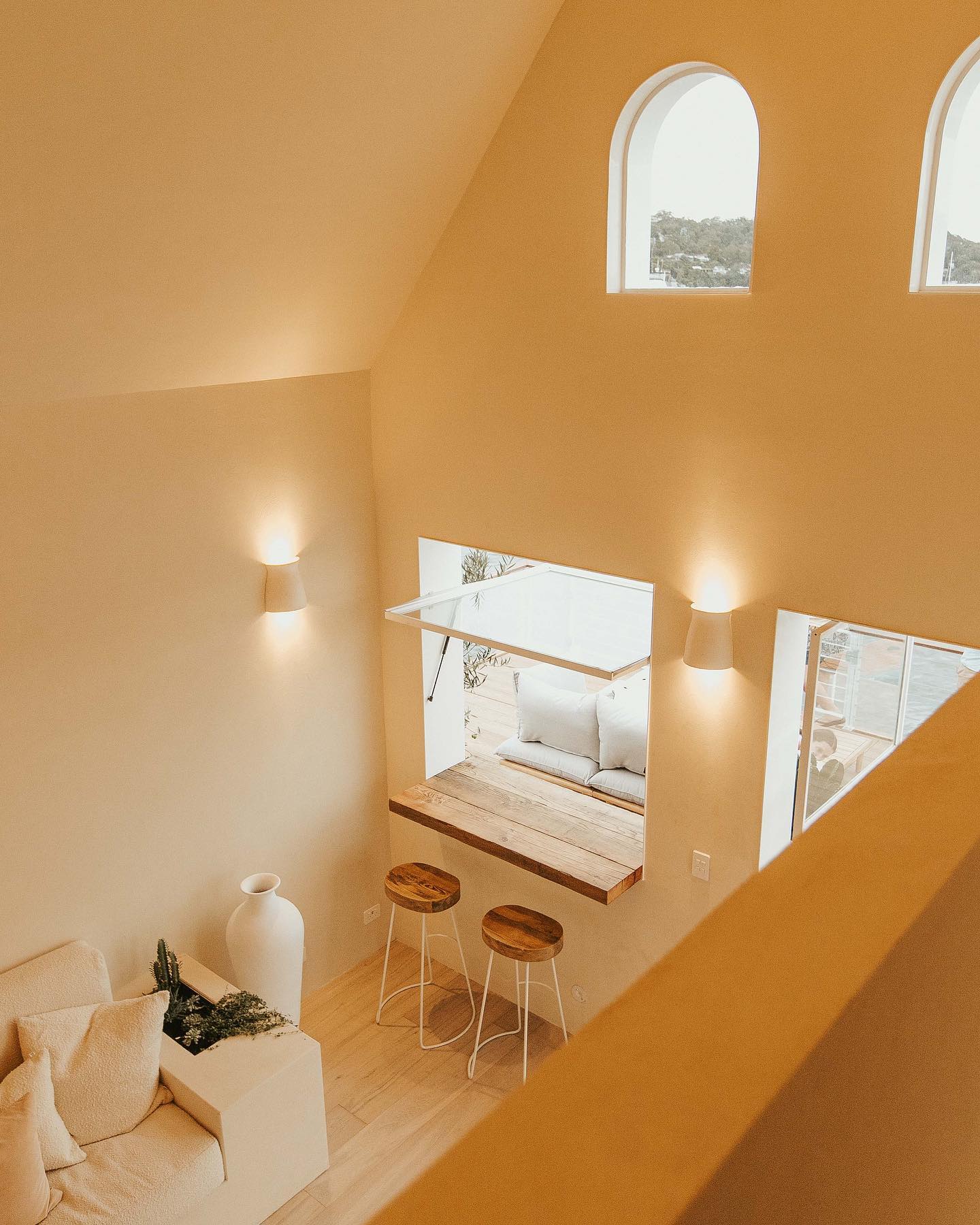 vue salon depuis mezzanine