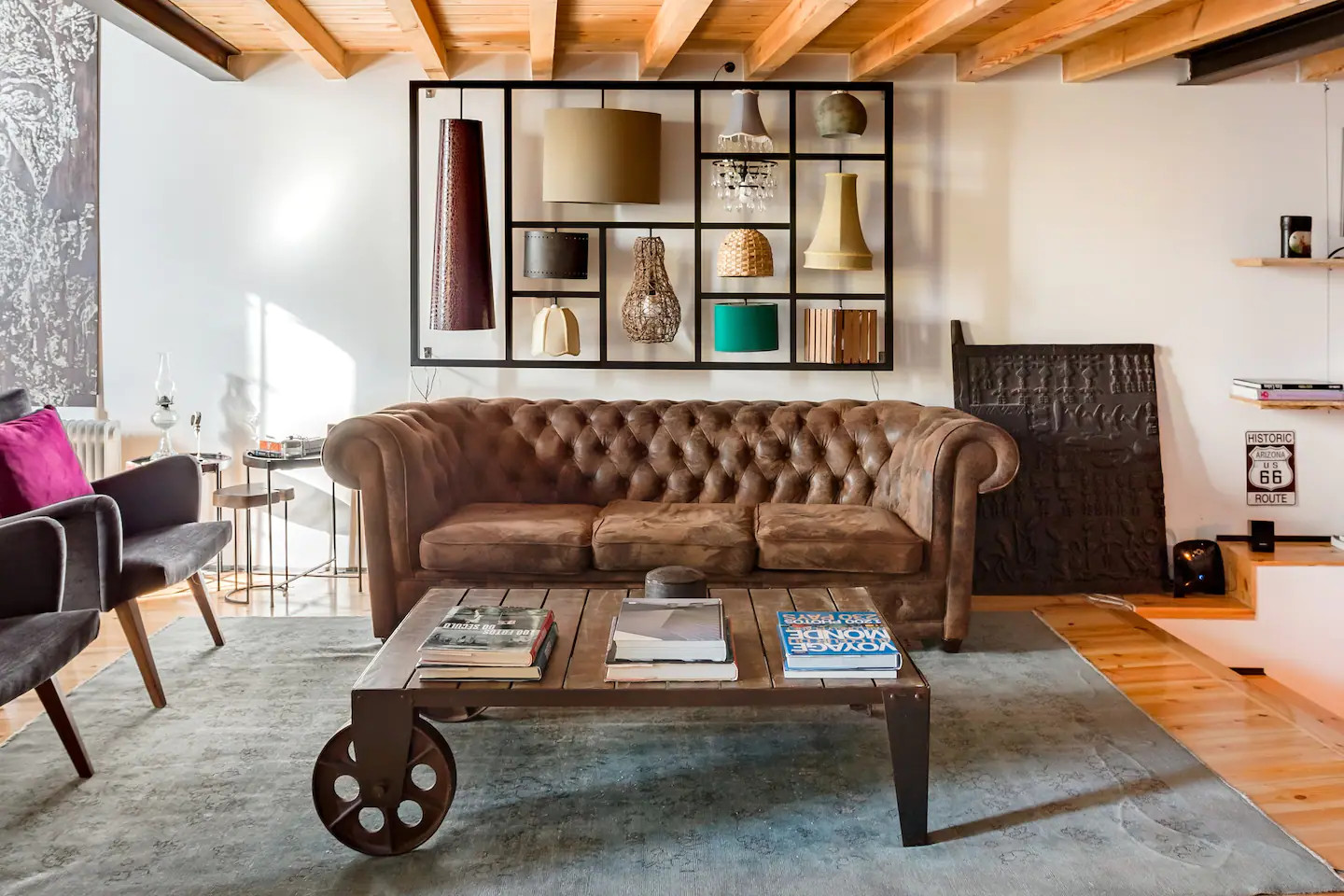 salon vintage dans loft salon vintage dans loft