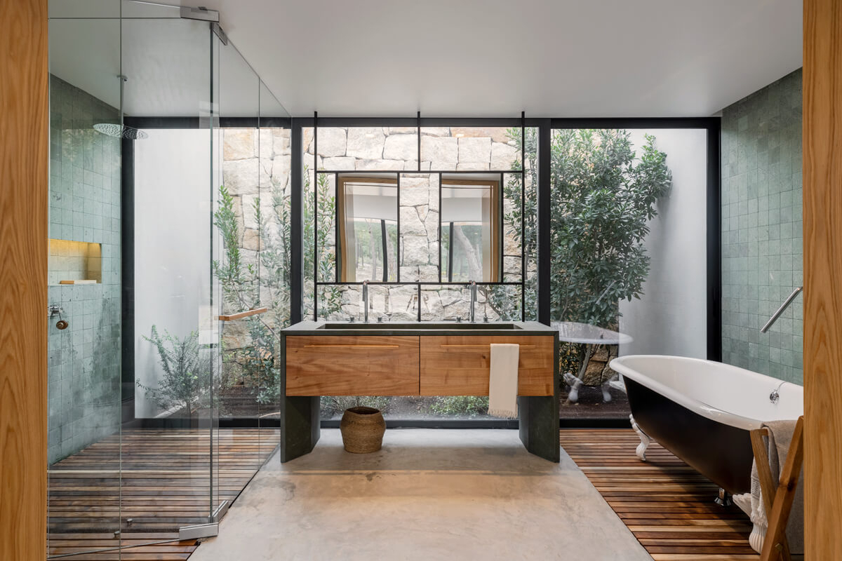 salle de bain design avec baie vitrée salle de bain design avec baie vitrée