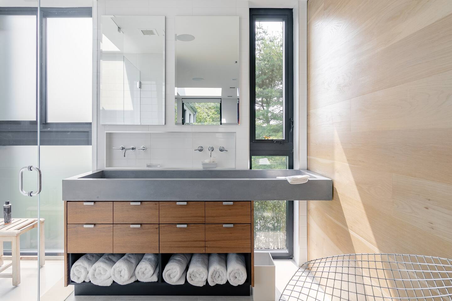 salle de bain design bois et gris salle de bain design bois et gris