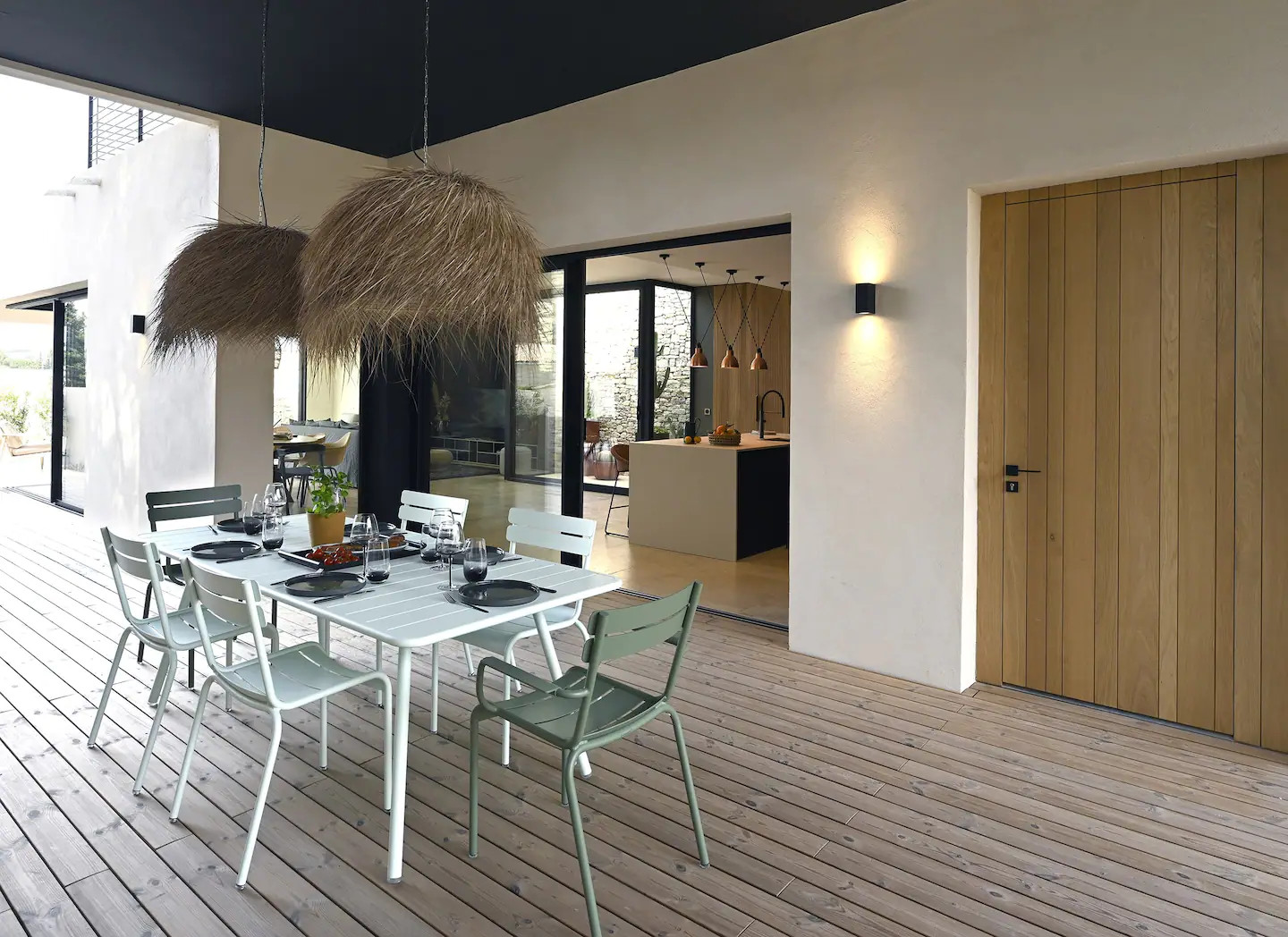 terrasse abritée bois maison architecte Villa Contemporelle terrasse abritée bois maison architecte Villa Contemporelle