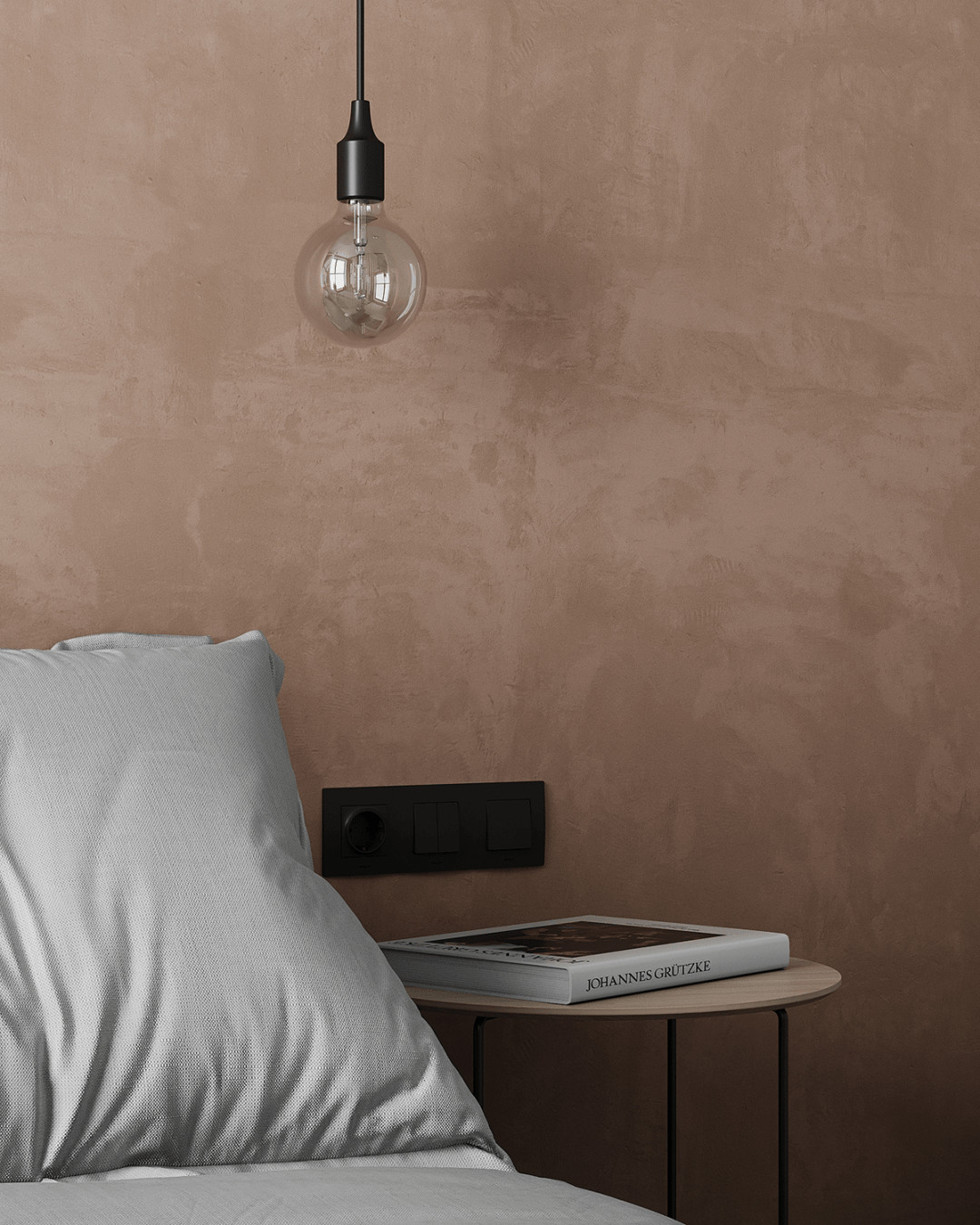 chambre décoration design terracotta