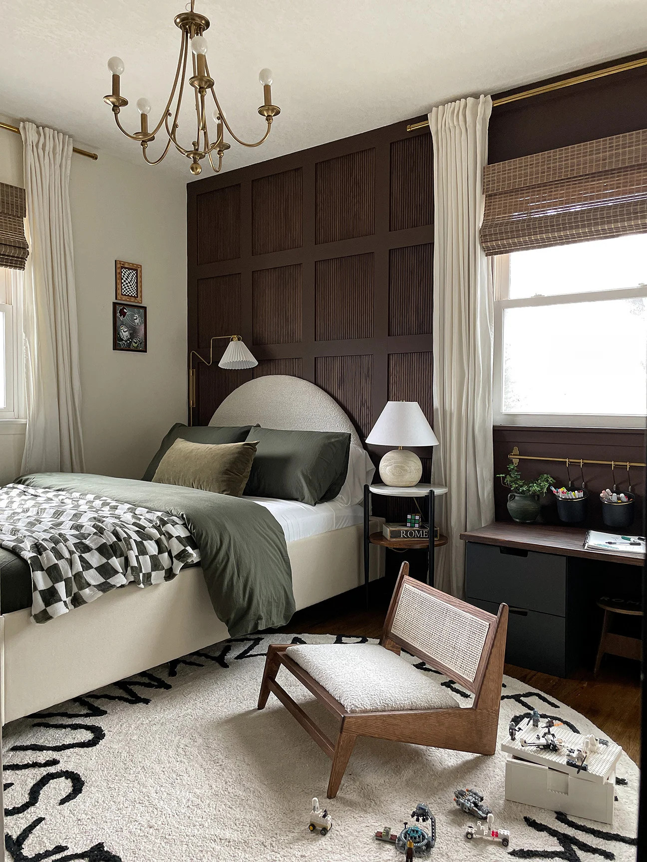 chambre enfant tête de lit en bois sombre chambre enfant tête de lit en bois sombre