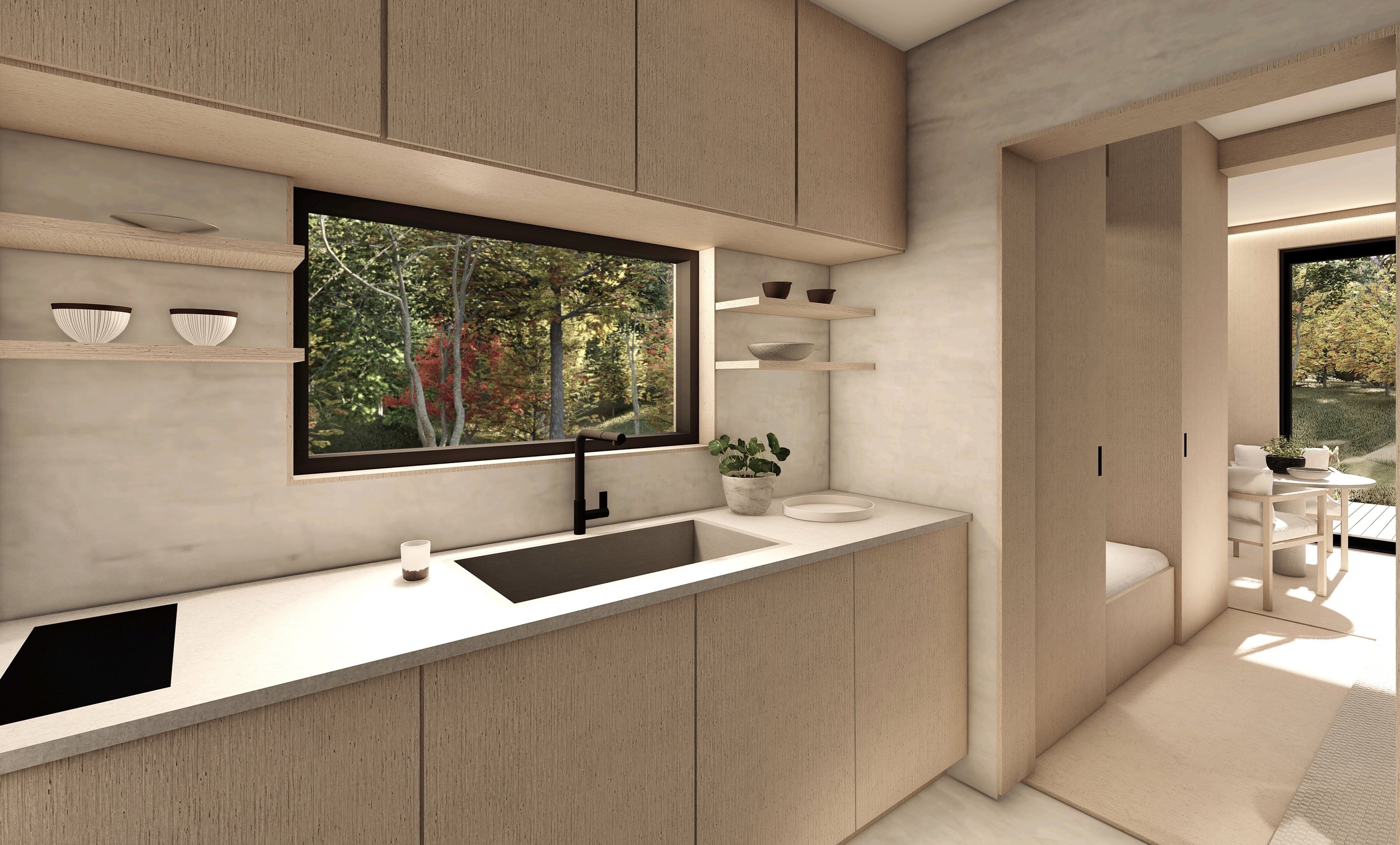 cuisine design bois clair