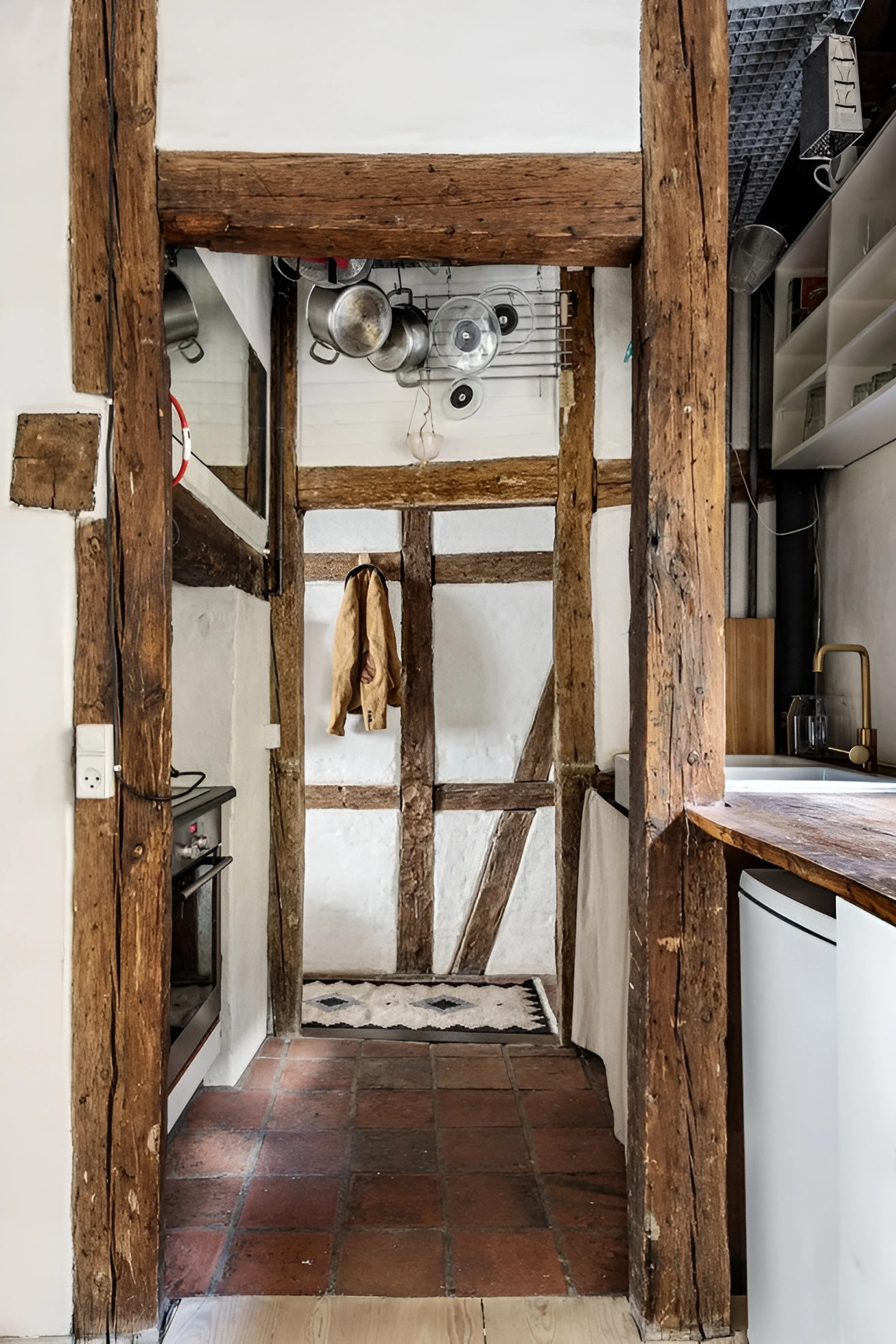 cuisine avec poutres et colombages mini loft