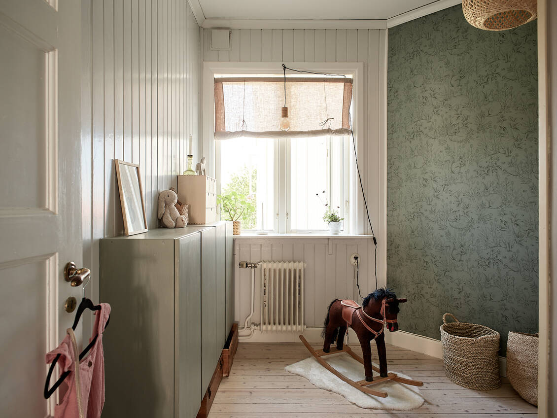 chambre d chambre d'enfant verte