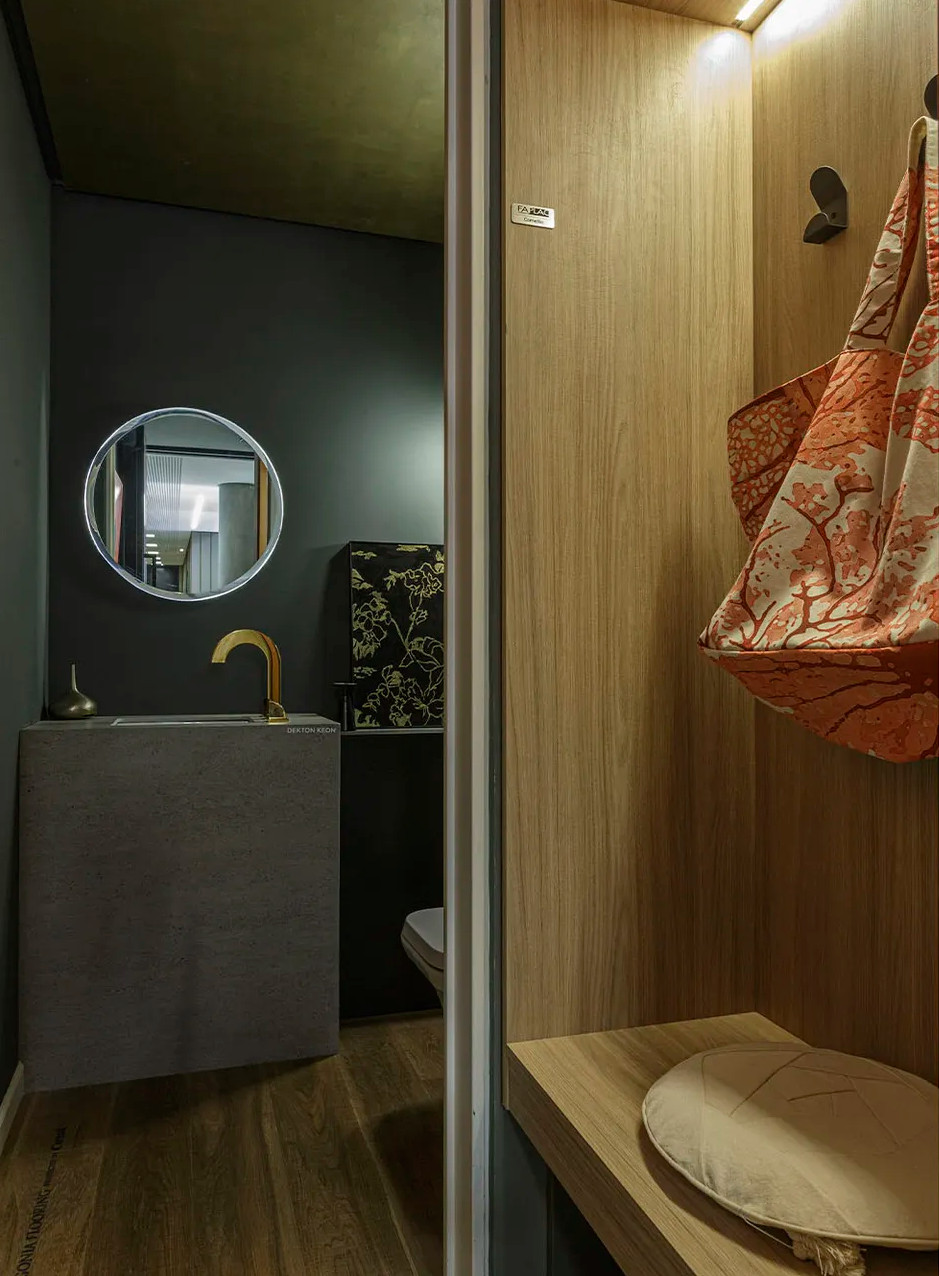 salle de bain verte