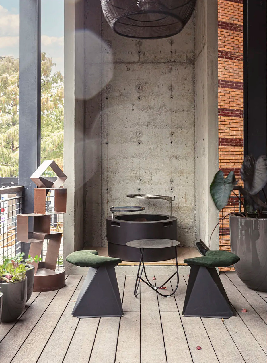 terrasse béton décoration contemporaine