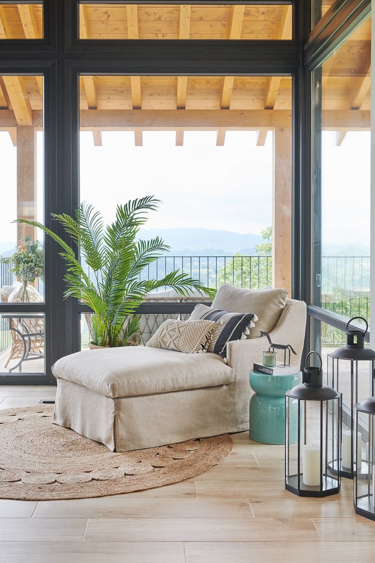 salon maison de campagne contemporaine