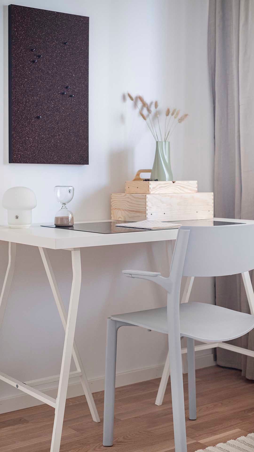 espace bureau dans chambre