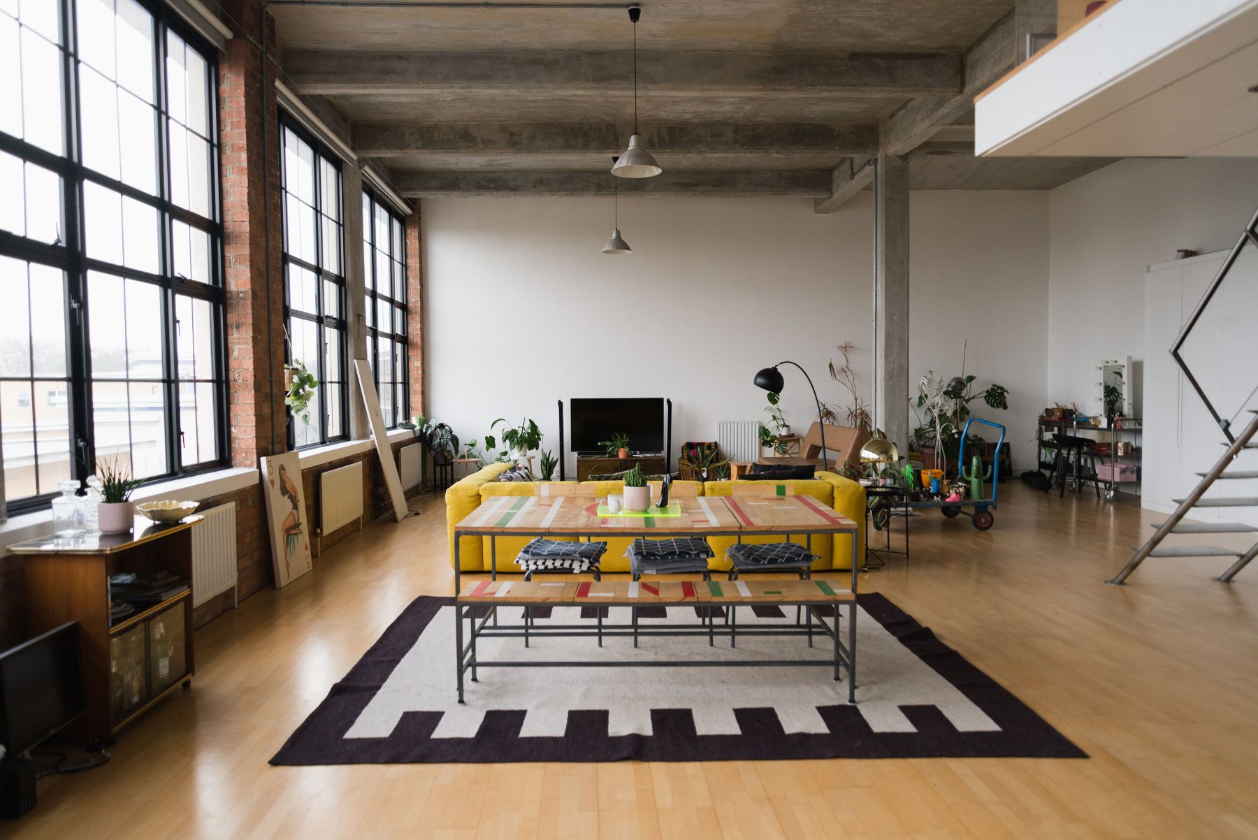 salon et salle à manger loft Londres