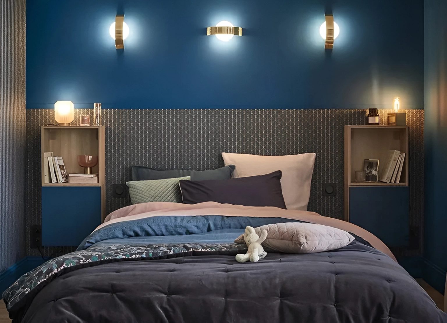 chambre décoration bleu 