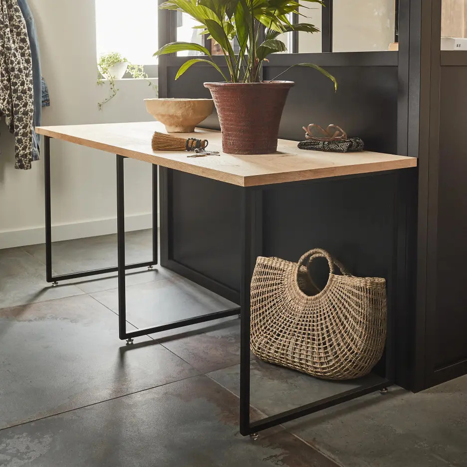 entrée avec console et verrière