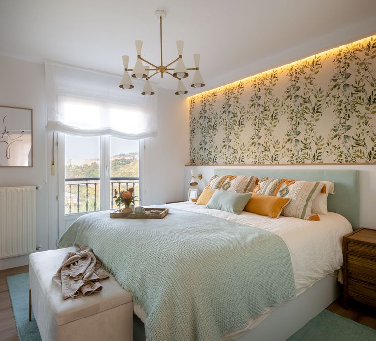 chambre décoration contemporaine verte