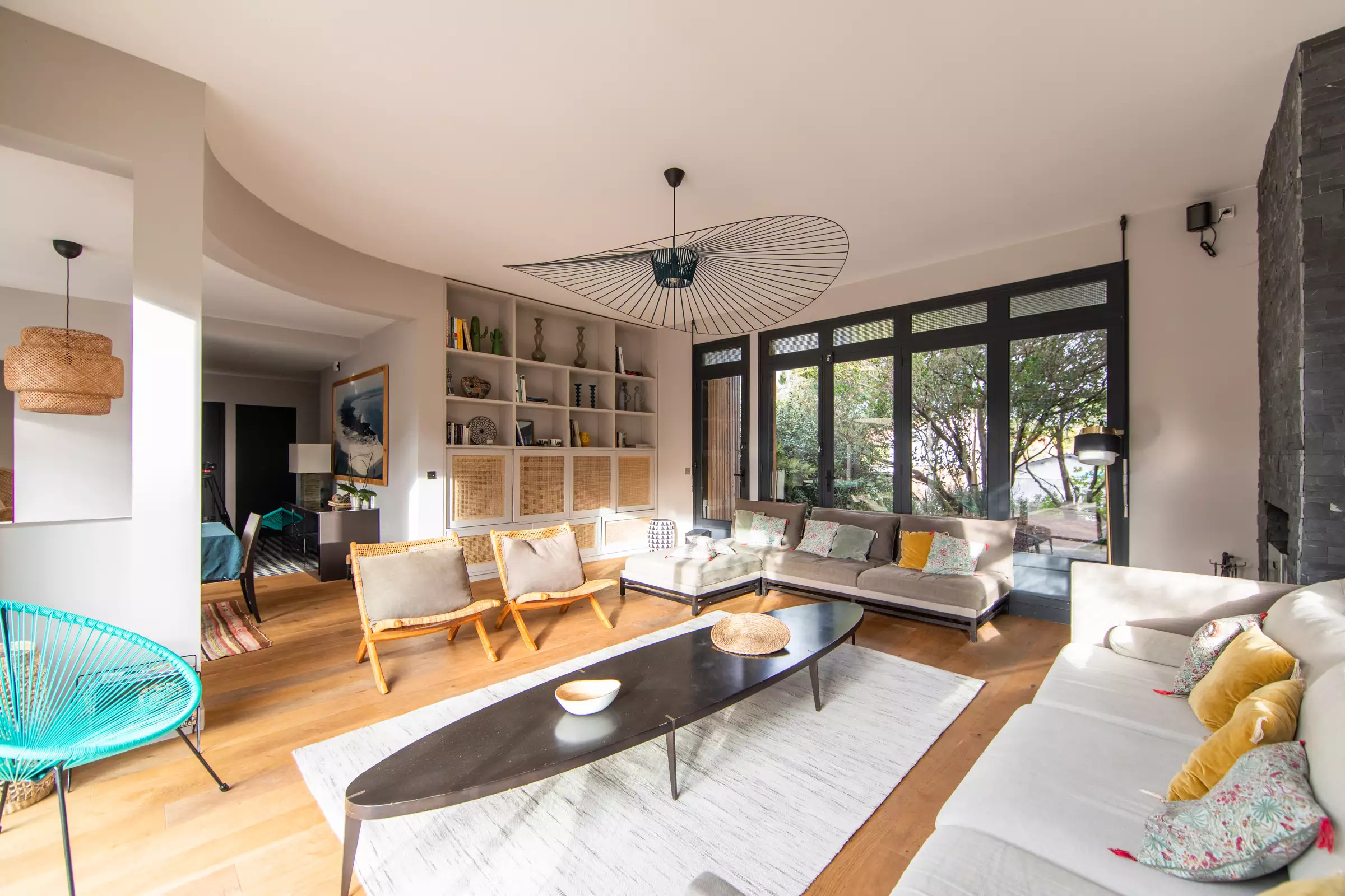 salon maison architecte villa Neutra Le Cap Ferret