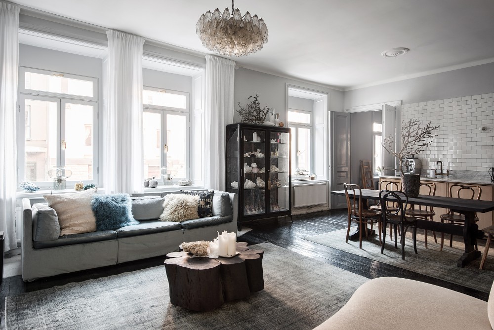 salon avec parquet noir décoration contemporaine salon avec parquet noir décoration contemporaine