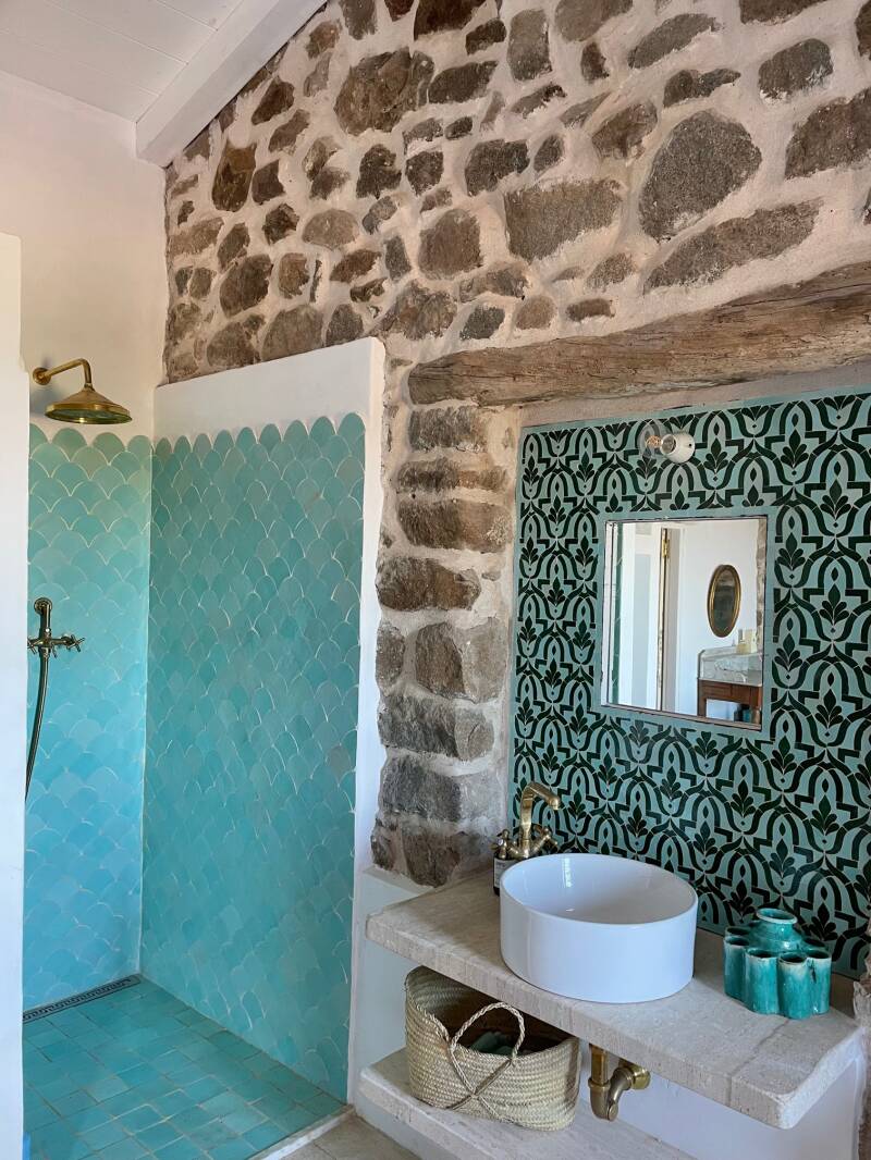 salle de bain zelliges turquoises Lu Cannicsioni salle de bain zelliges turquoises Lu Cannicsioni
