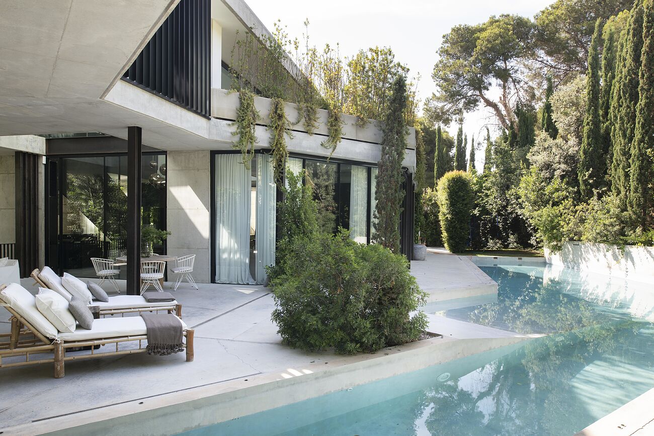 maison d'architecte avec piscine