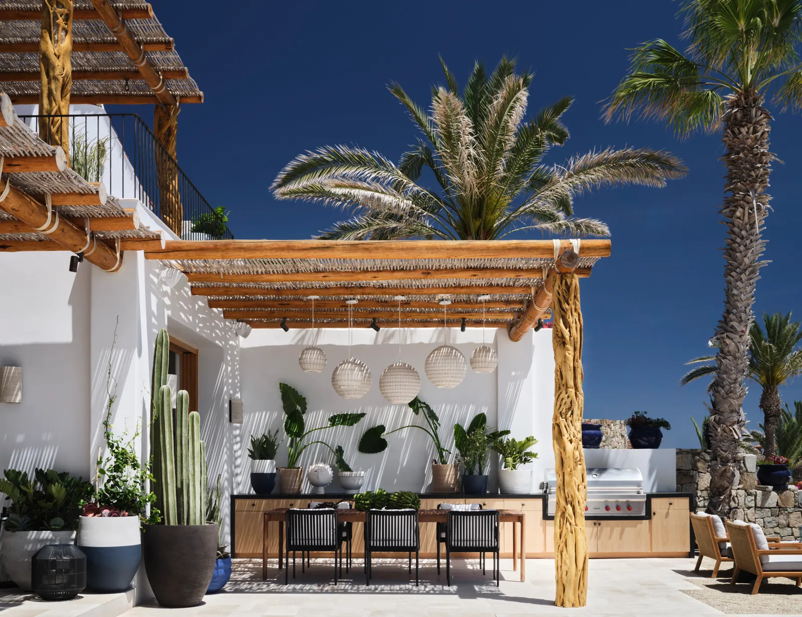 terrasse avec pergola bois