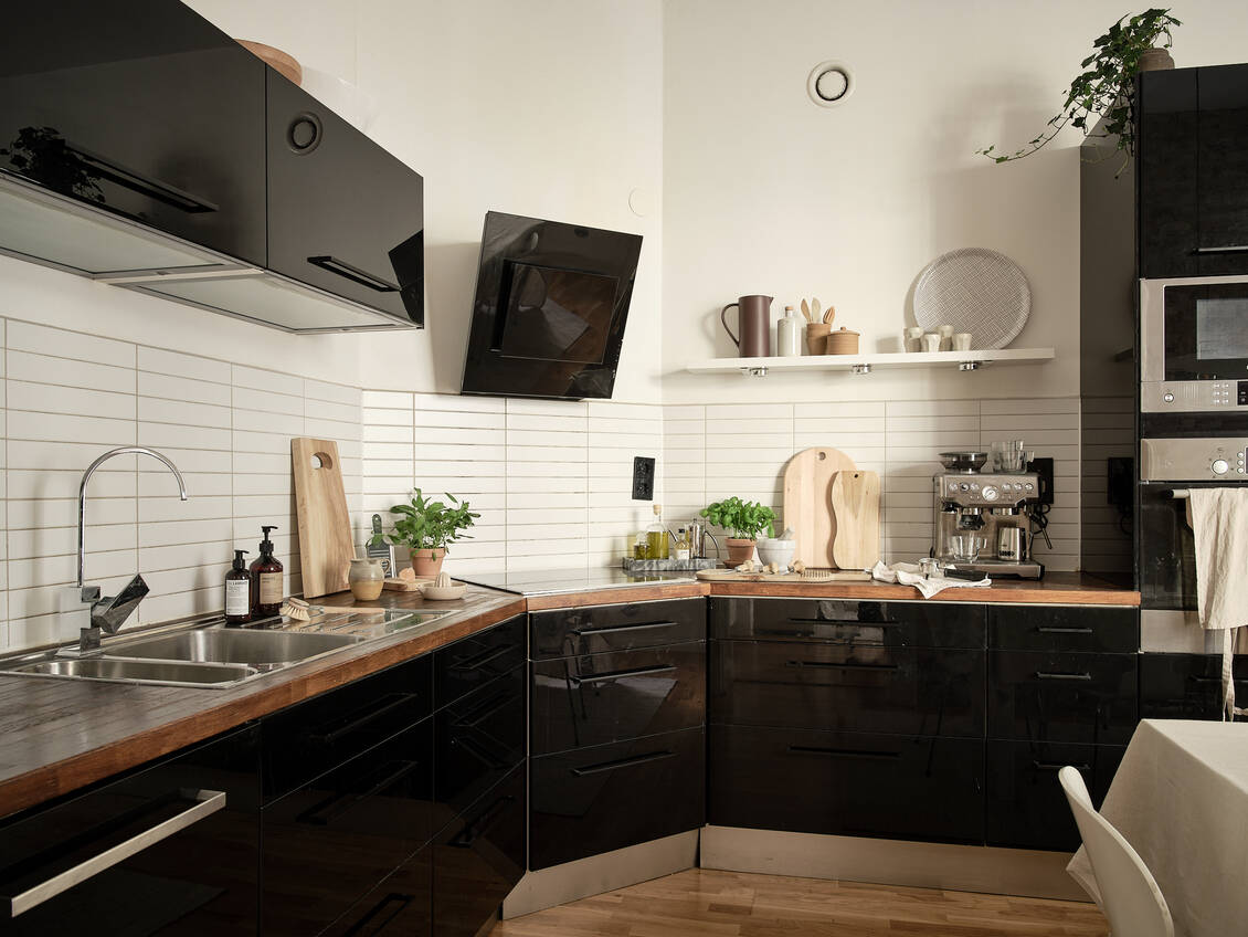cuisine noire décoration contemporaine cuisine noire décoration contemporaine