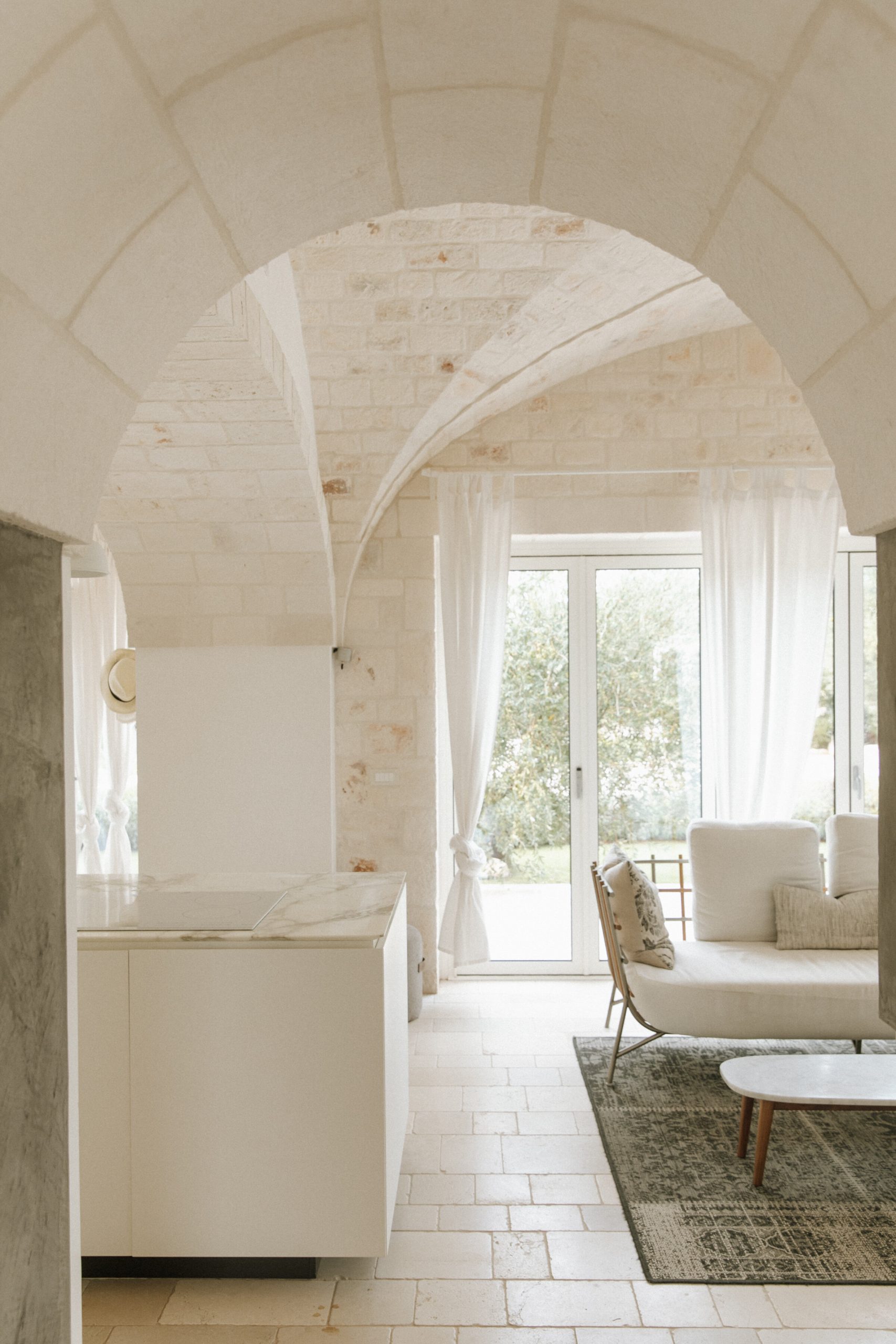 salon avec voûte Trullo Piccolo Pouilles salon avec voûte Trullo Piccolo Pouilles