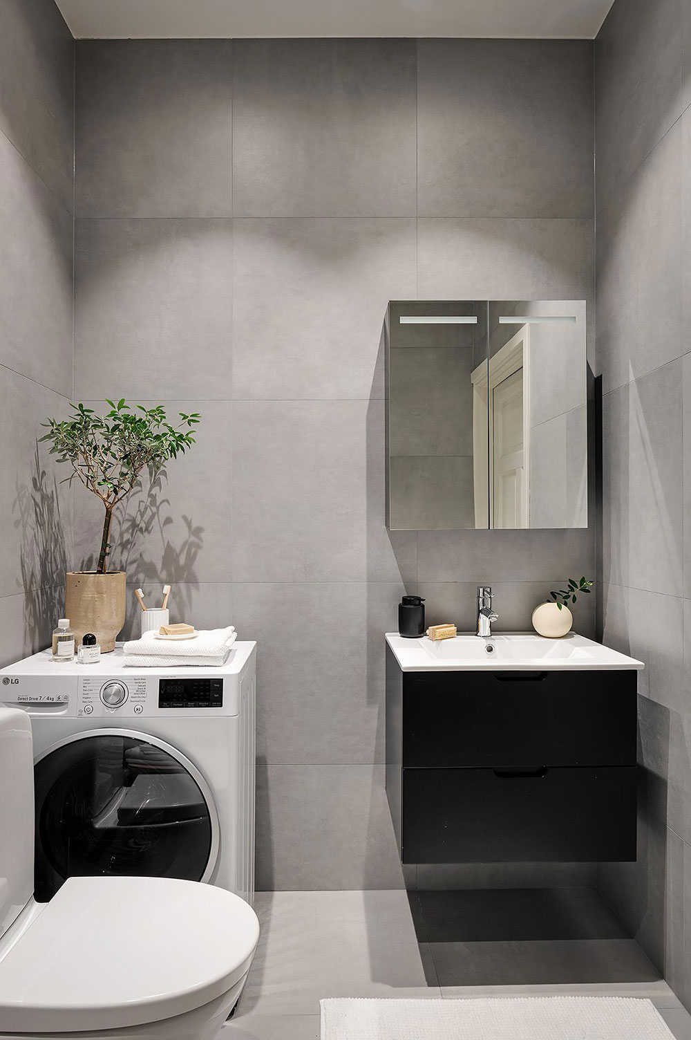 salle de bain grise studio de 28m2 salle de bain grise studio de 28m2
