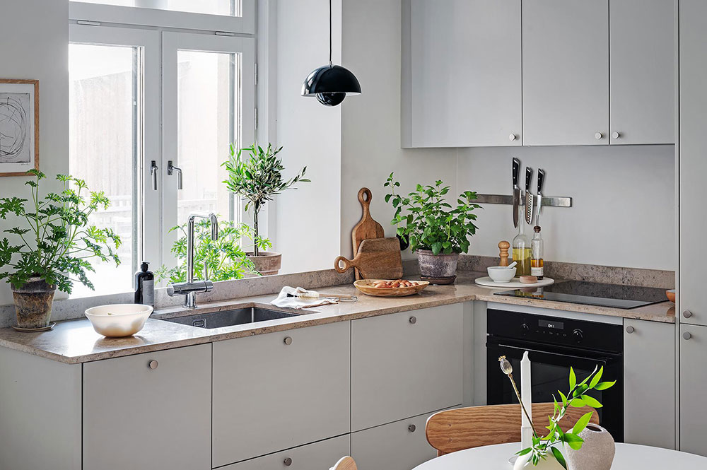 cuisine design grise en angle cuisine design grise en angle