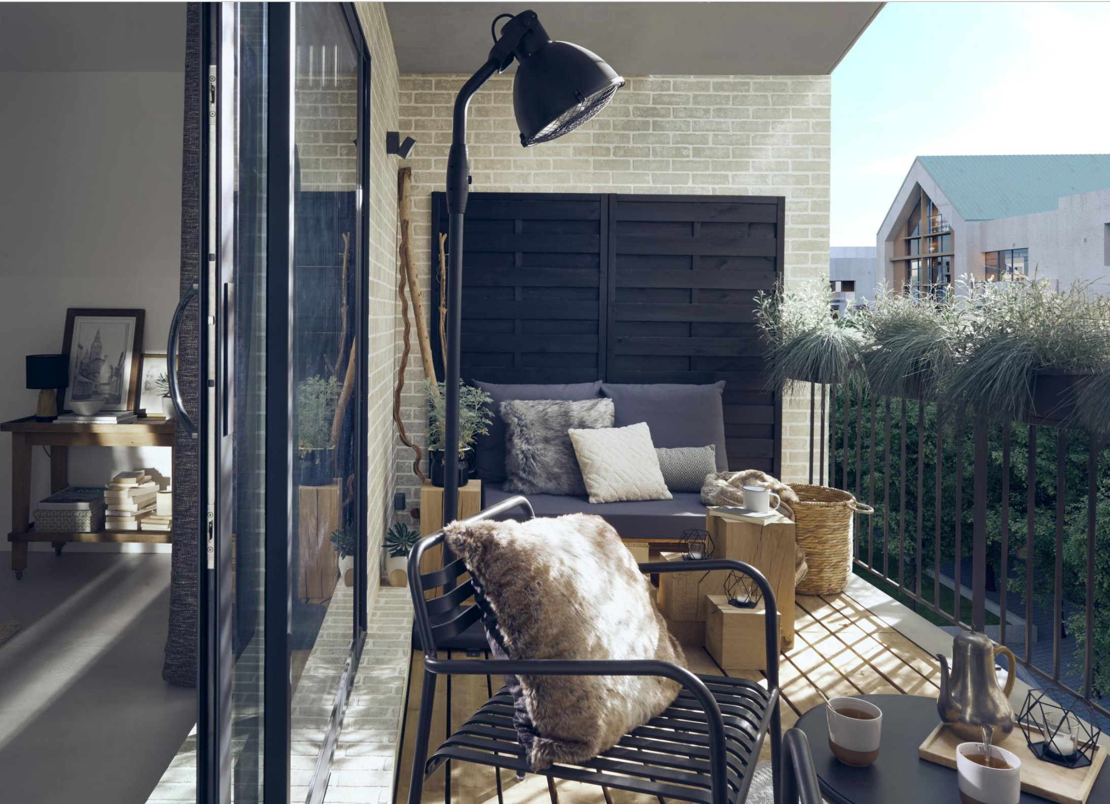 balcon aménagé en style industriel balcon aménagé en style industriel