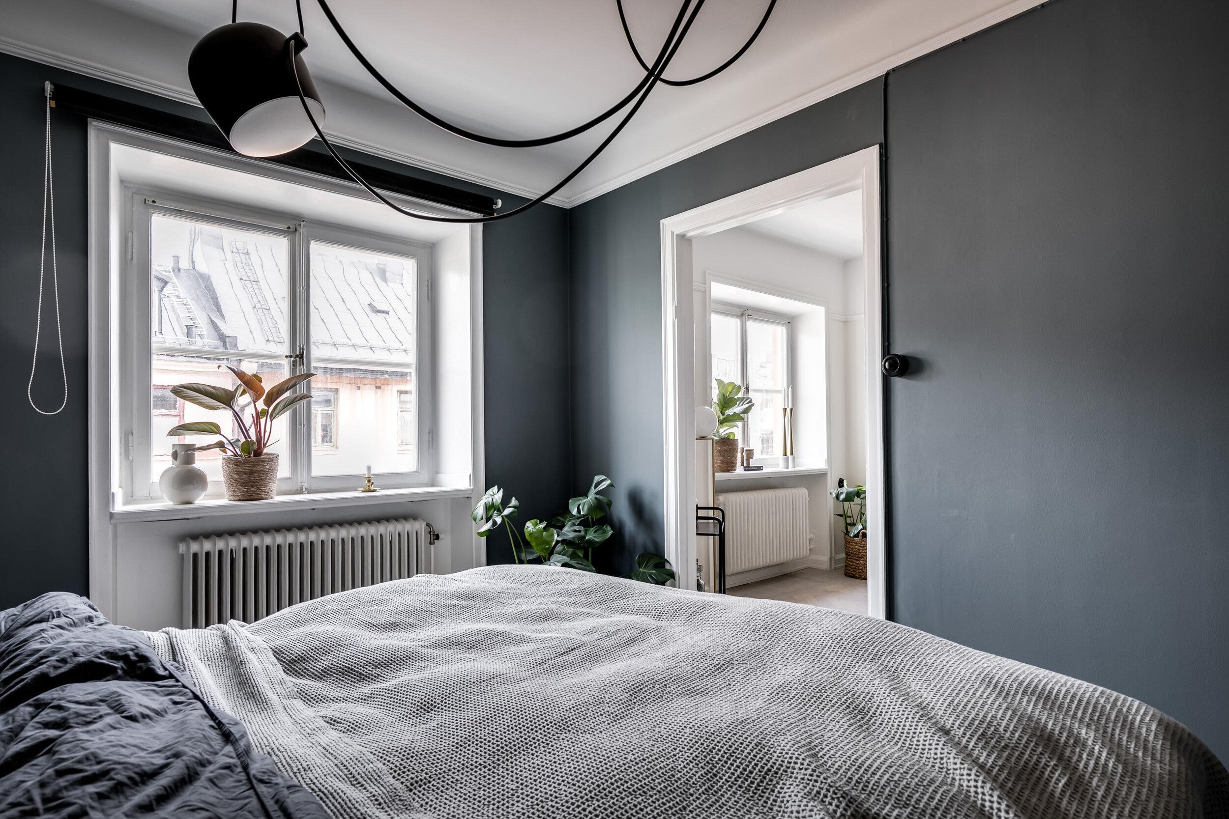 chambre bleue décoration design