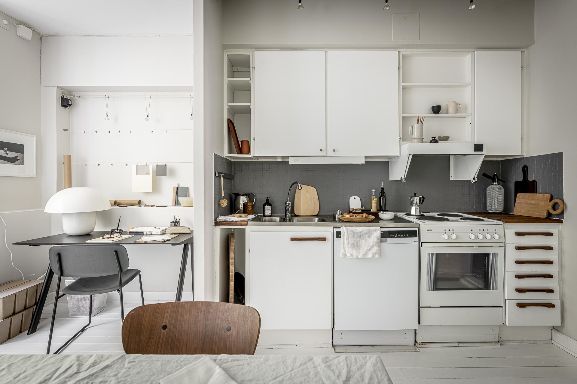 cuisine avec espace bureau