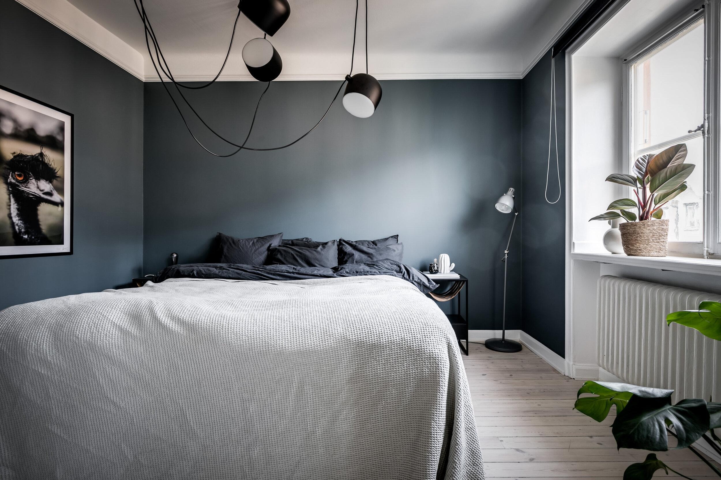 chambre bleue décoration design
