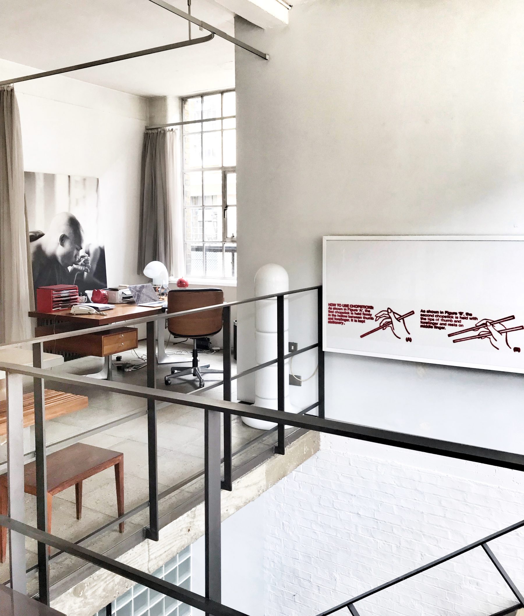bureau sur mezzanine loft