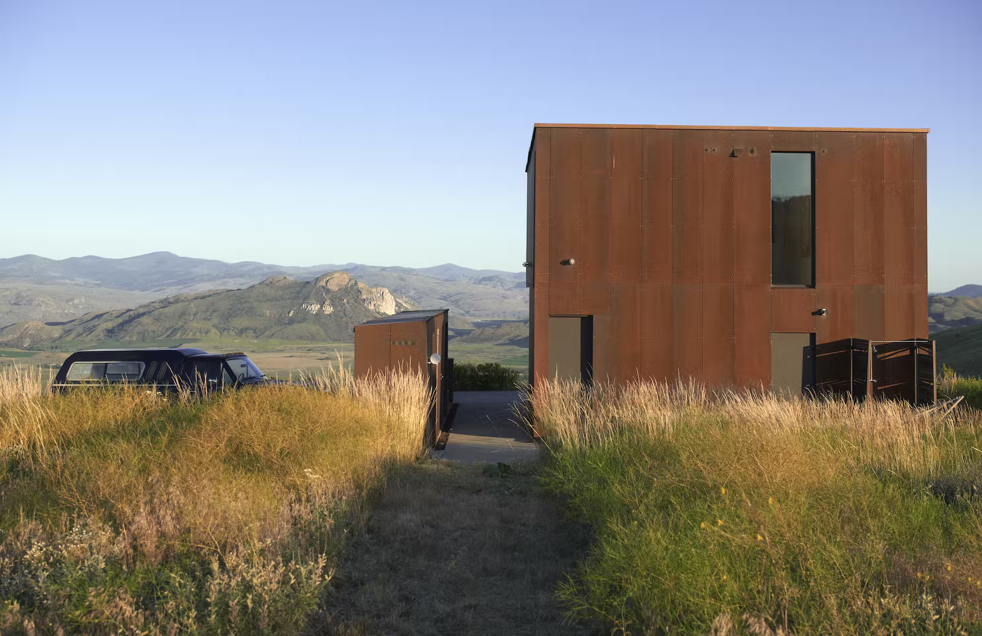 maison architecte façade métal