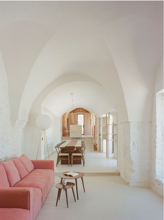 salon et cuisine Masseria Belvedere